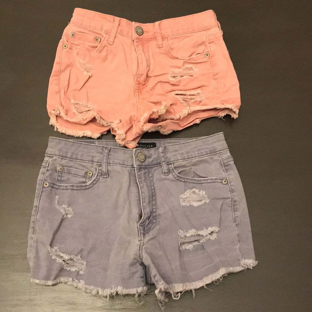 2 pairs of jean shorts